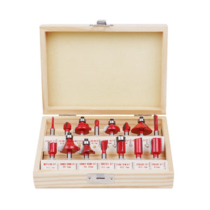 Conjunto de fresas Twotrees com 15 peças para roteador de madeira