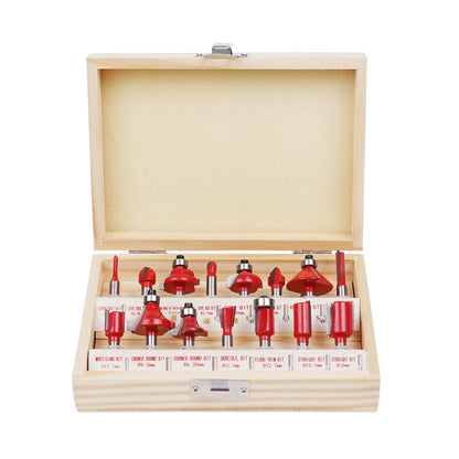 Conjunto de fresas Twotrees com 15 peças para roteador de madeira