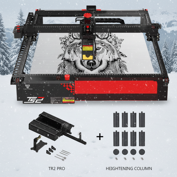 Twotrees TS2-20W Laser Engraver + TR2 Pro Rotary + Risers