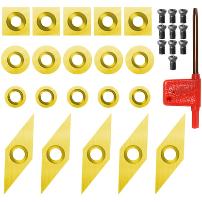 Twotrees TiN Coated Tungsten Cutters Insert Set