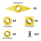 Twotrees TiN Coated Tungsten Cutters Insert Set