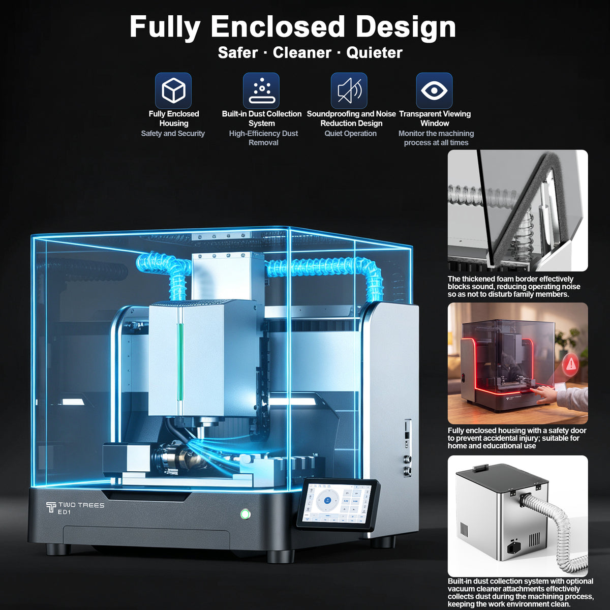 Twotrees ED1 Enclosed Desktop CNC Router Machine