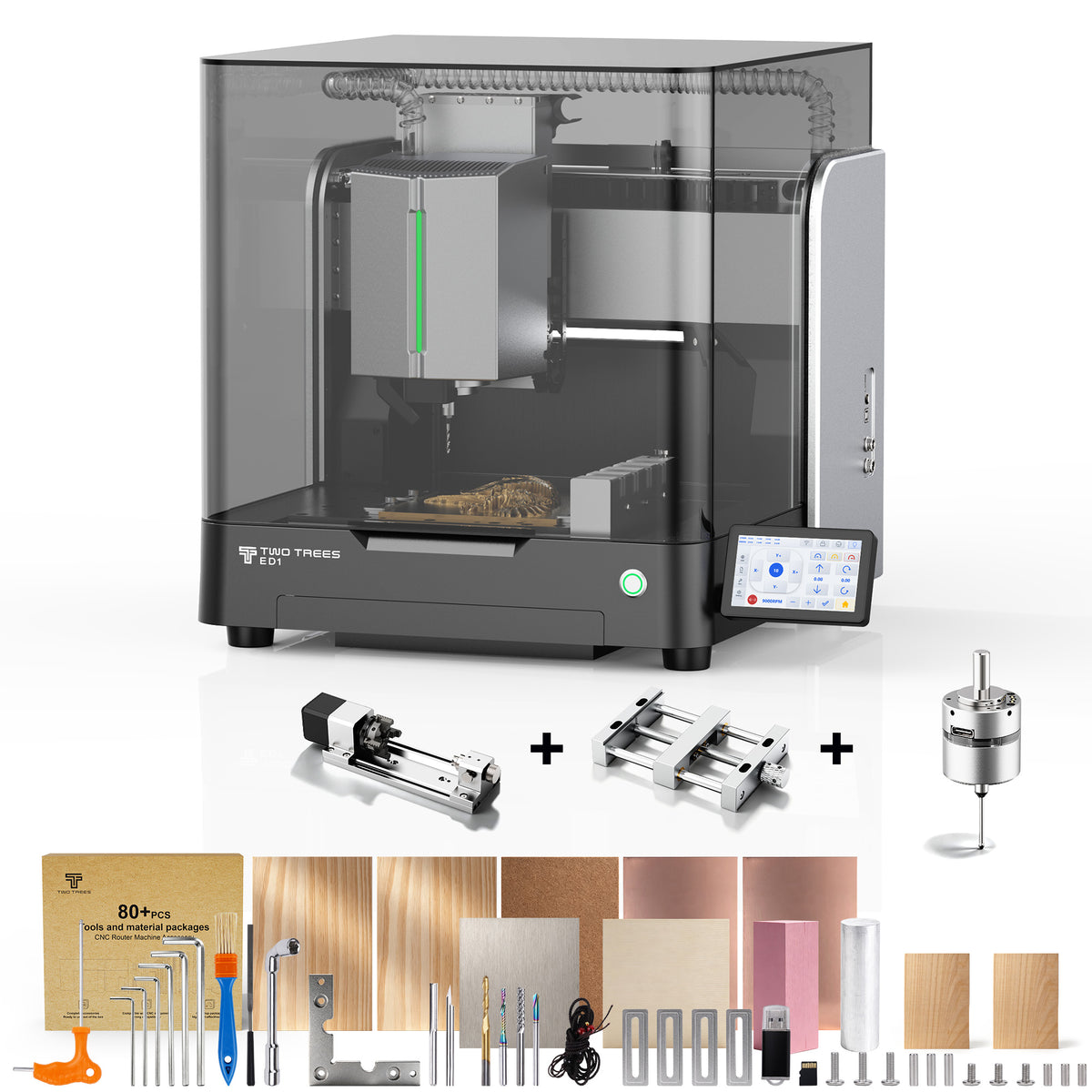 【Pré-venda】Máquina CNC Router de Mesa Fechada Twotrees ED1