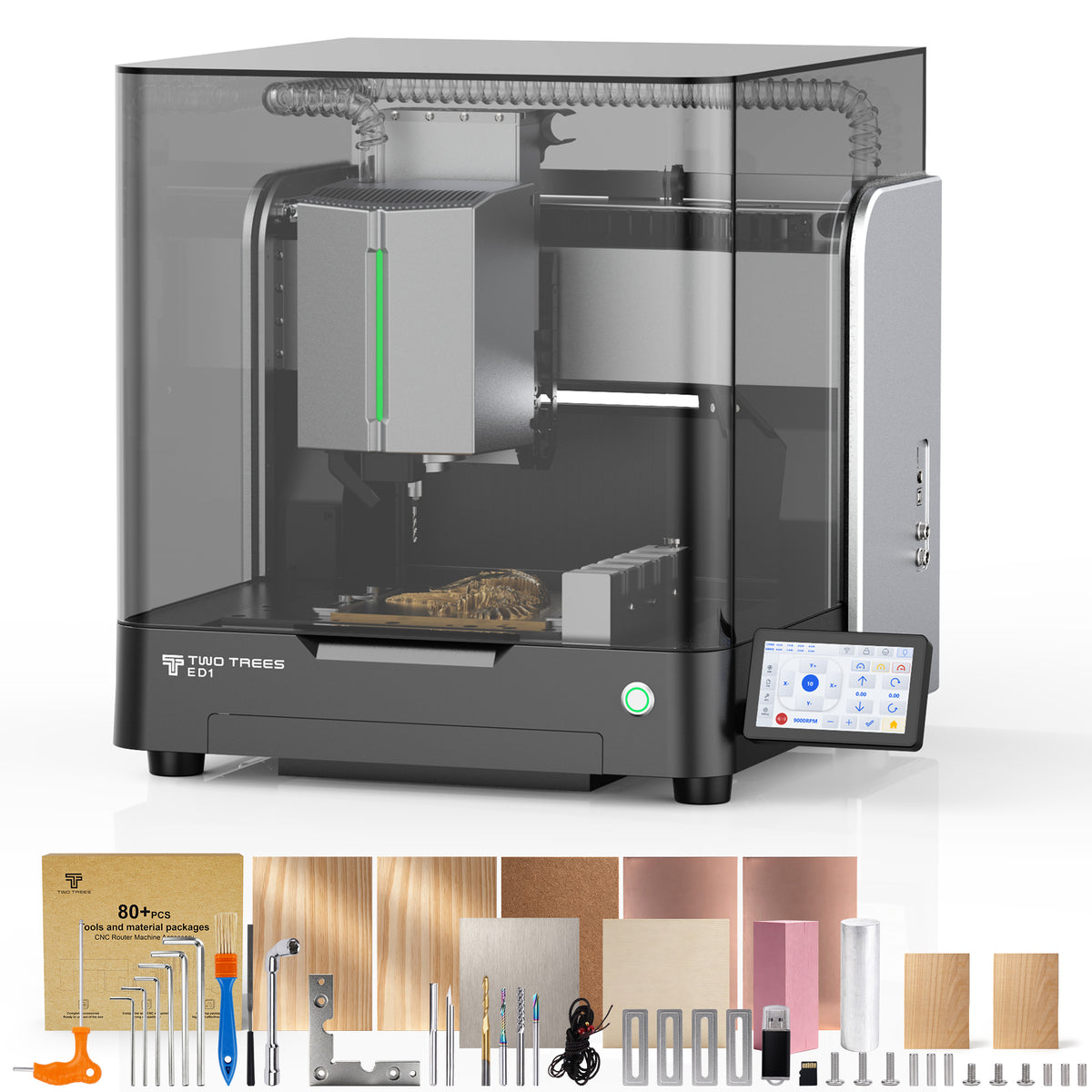 【Pré-venda】Máquina CNC Router de Mesa Fechada Twotrees ED1