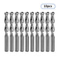 Twotrees Solid Carbide 2 Flute Spiral Ball Nose End Mill Set