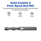 Twotrees Solid Carbide 2 Flute Spiral End Mill Set