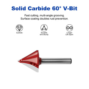 Fresa V-Bit de metal duro Twotrees 60°