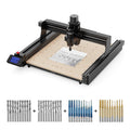 Máquina de roteamento CNC Twotrees TTC450 + motor de 500 W + fresas de topo