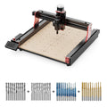 Máquina de roteamento CNC Twotrees TTC450 PRO + motor de 500 W + fresas de topo 