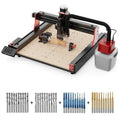 Máquina de Roteamento CNC Twotrees TTC450 PRO + Motor de 500 W + Módulo de 4º Eixo + Aspirador de Pó + Fresas de Topo 