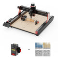 Máquina de Roteamento CNC Twotrees TTC450 PRO + Módulo Laser TC20 + Motor de 500 W + Rotativa CNC de 4º Eixo + Fresas de Topo 