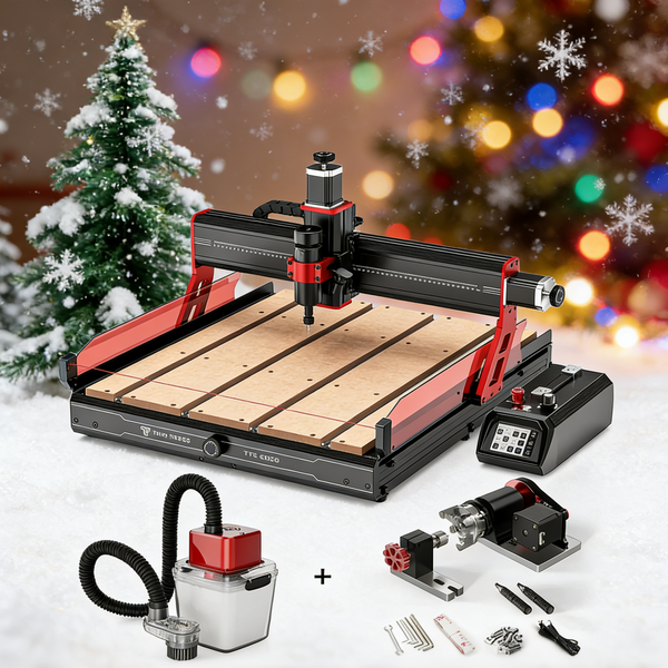 Twotrees TTC6050 CNC Router Machine + Vacuum Cleaner M1 + 4th Axis