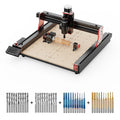 Máquina de Roteamento CNC Twotrees TTC450 PRO + Motor de 500 W + Rotativa CNC de 4º Eixo + Fresas de Topo 